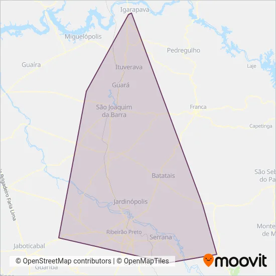 Viação São Bento coverage area map