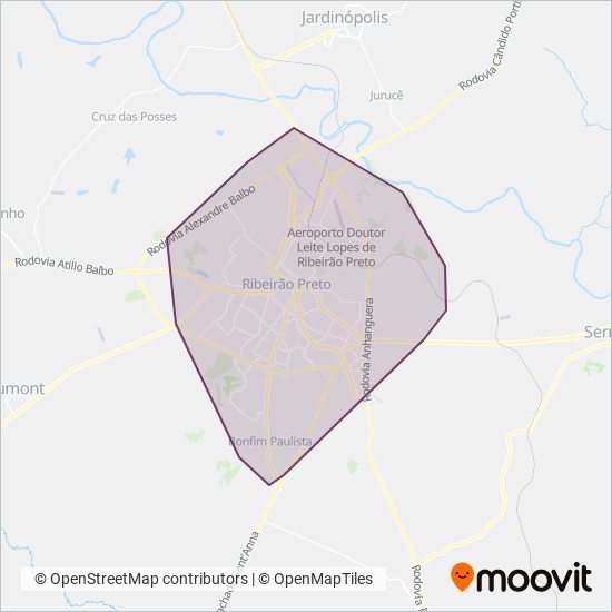 Próurbano coverage area map