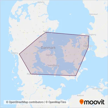 DSB (Bus) coverage area map