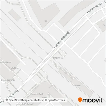 DSB S-tog (Bus) coverage area map