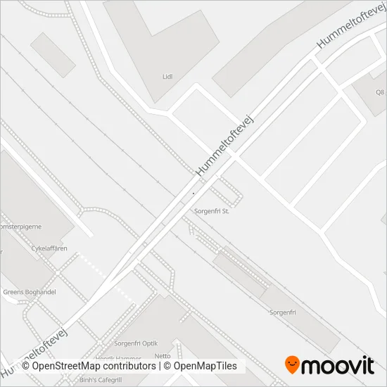 DSB S-tog (Bus) dækningsmap