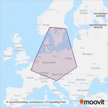FlixBus-eu dækningsmap