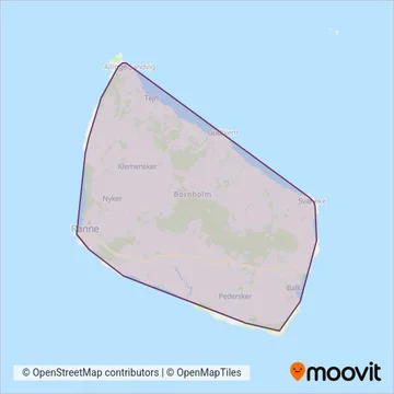 Bornholms Trafik coverage area map