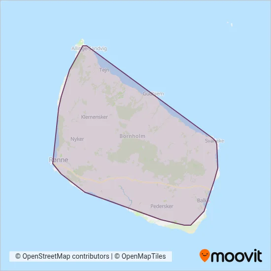 Bornholms Trafik coverage area map