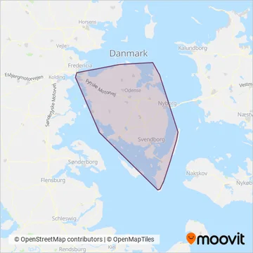 FYNBUS coverage area map