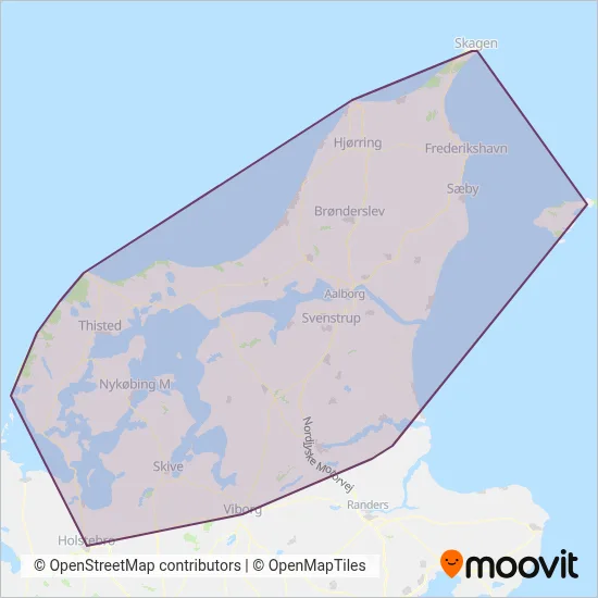 NT (Bus) dækningsmap