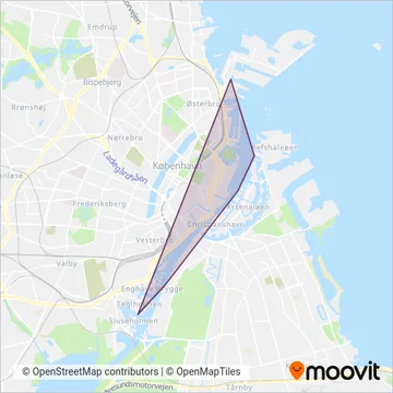 Movia (Ferry) coverage area map