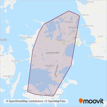 Lokaltog A/S coverage area map
