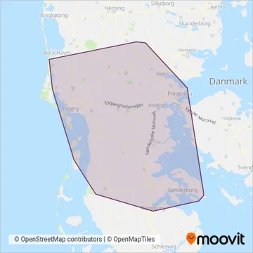Sydtrafik coverage area map