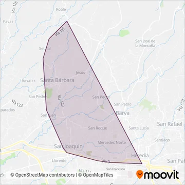 Autotransportes Santa Bárbara LTDA coverage area map