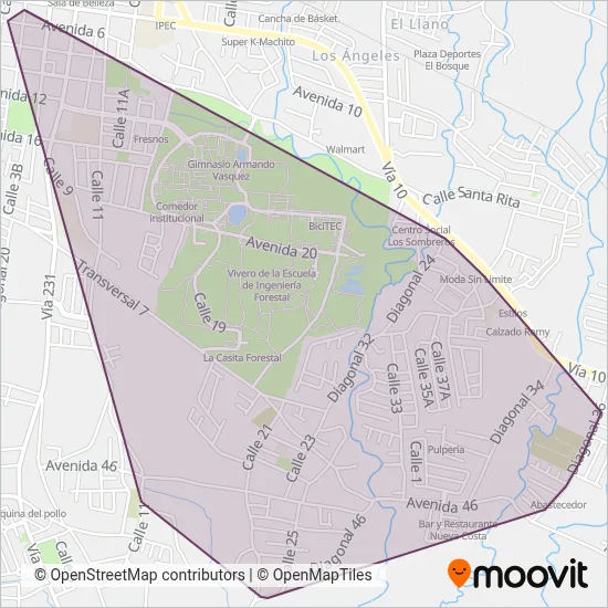 Autobuses Romero S.A. coverage area map