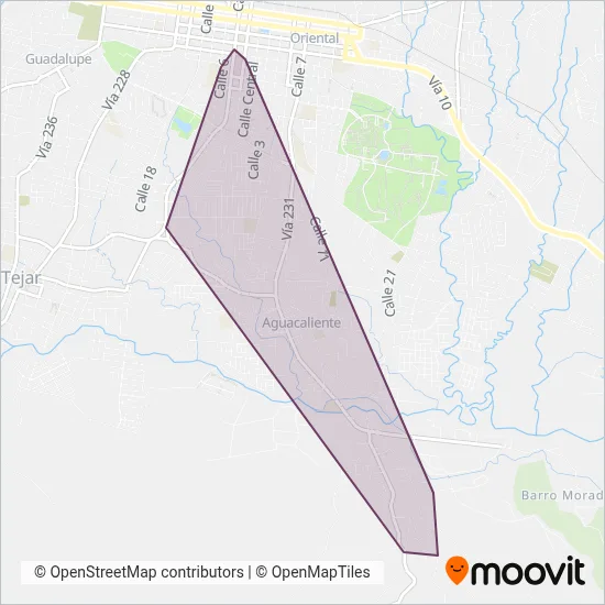Transportes Unidos San Antonio S.A. coverage area map
