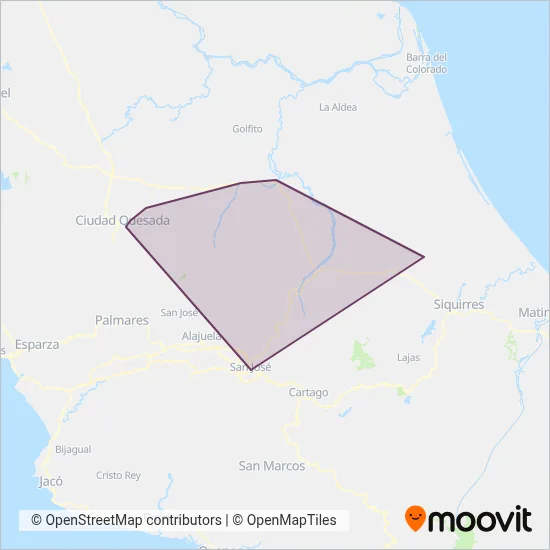 Empresarios Guapileños S.A. coverage area map