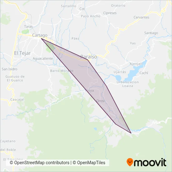 AUTOTRANSPORTES MATA IROLA S.A coverage area map