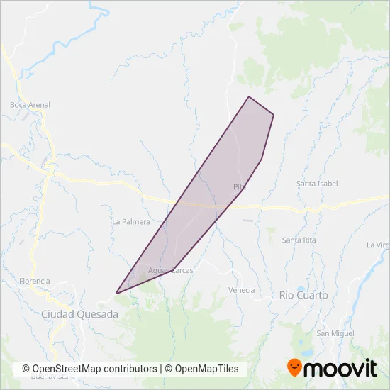 Transportes Pital S.A coverage area map