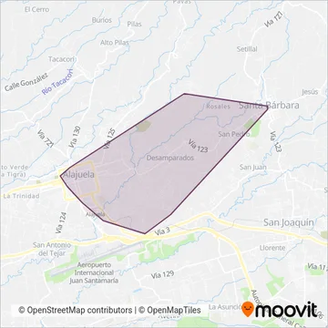 Alpizar S.A. coverage area map