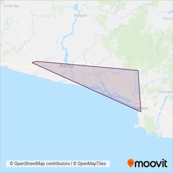Transportes del Pacífico S.A. coverage area map