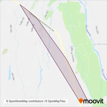 Autotransportes MOPVALHE S.A. coverage area map