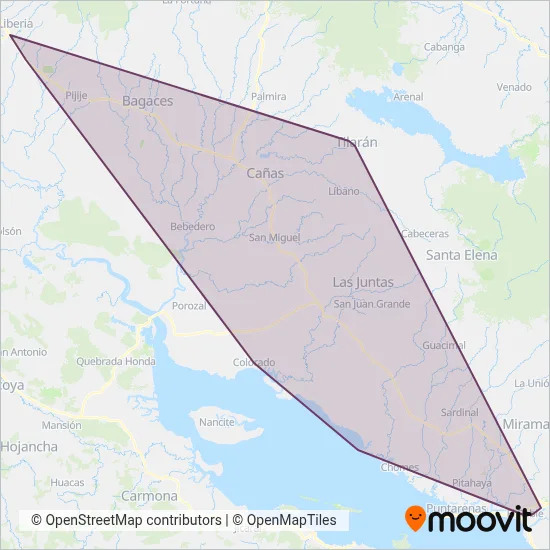 Reina del Campo S.A. coverage area map