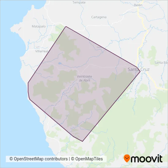 Transportes Milán S.A. coverage area map