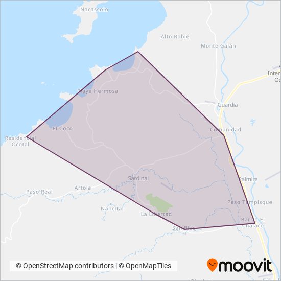 Transportes MEYBA S.A. coverage area map