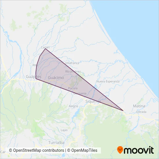Grupo Caribeños coverage area map