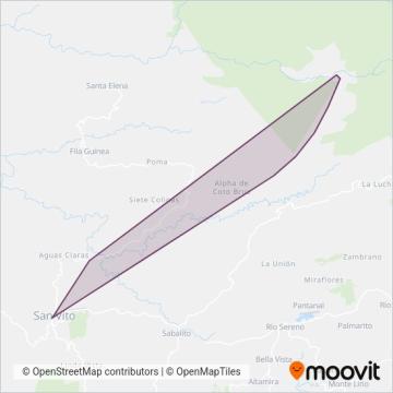 Autotransportes Blanco Quiros Sociedad Anonima coverage area map