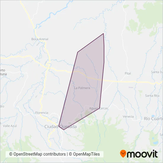 Transportes La Gloria Sociedad Anonima coverage area map