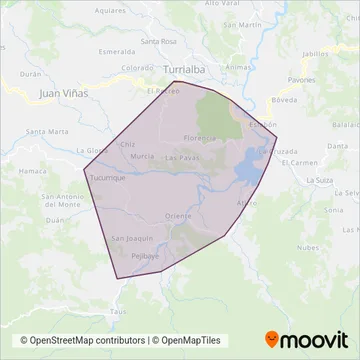 Empresa Tencio Y Mora Limitada coverage area map