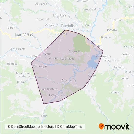 Empresa Tencio Y Mora Limitada coverage area map