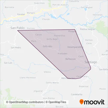 Empresa De Transportes Aguilar Cruz Sociedad Anonima coverage area map