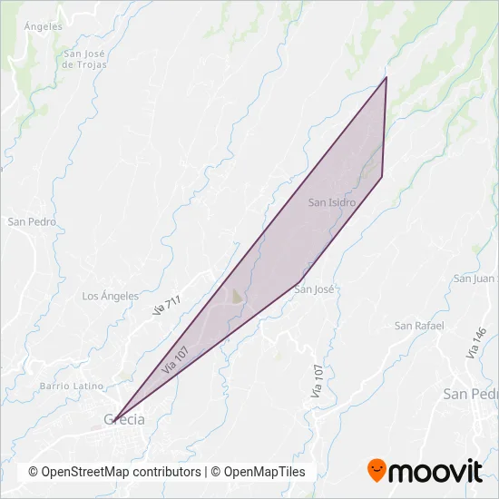 Porfirio Rojas Sucesores Sociedad Anonima coverage area map