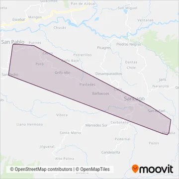 Empresa Transportes Aguilar Cruz S.A. (EMTRACSA) coverage area map