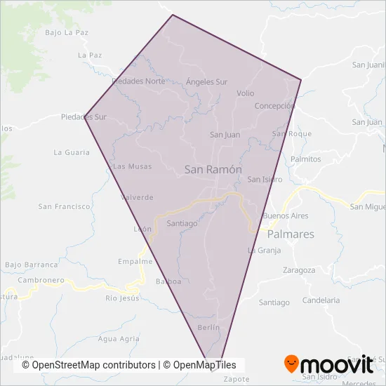 Coorporacion Cetosa Sociedad Anonima coverage area map