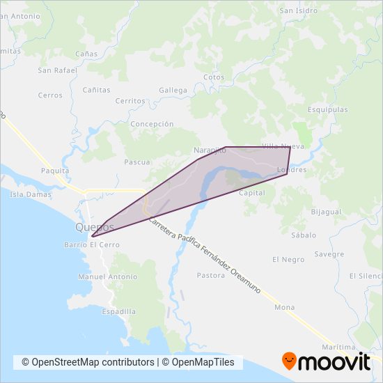 Transportes Blanco S.A coverage area map