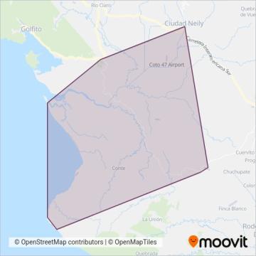 Eduardo Barrantes Campos coverage area map