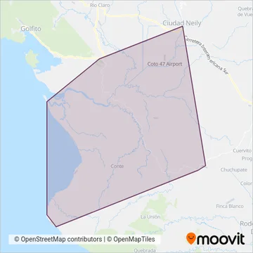 Eduardo Barrantes Campos coverage area map