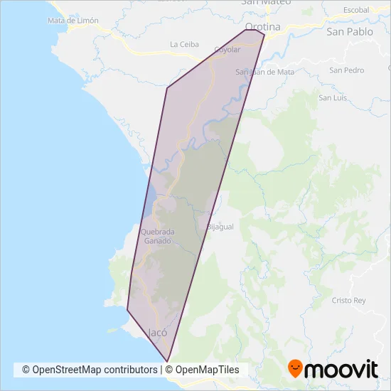 Transportes Gonzalez Y Villegas Limitada coverage area map