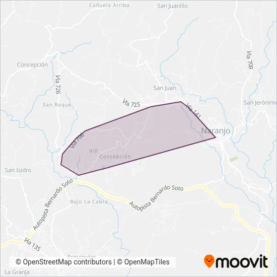 Mario Hernandez Vargas coverage area map