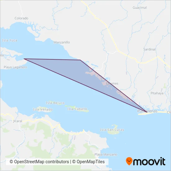 Transportes Marítimos Isamar coverage area map