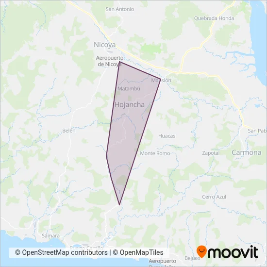 Empresas Barrantes Arce Algonza S.A. coverage area map