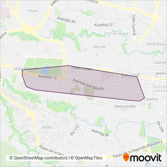 Transcesa S.A. coverage area map