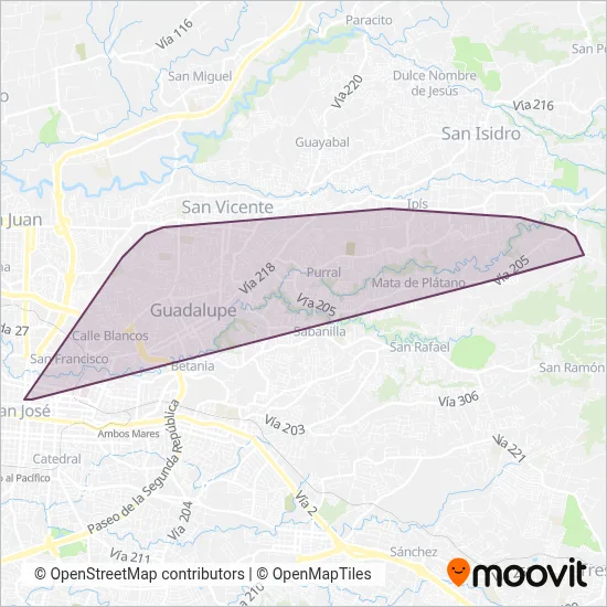 Empresa Guadalupe LTDA coverage area map