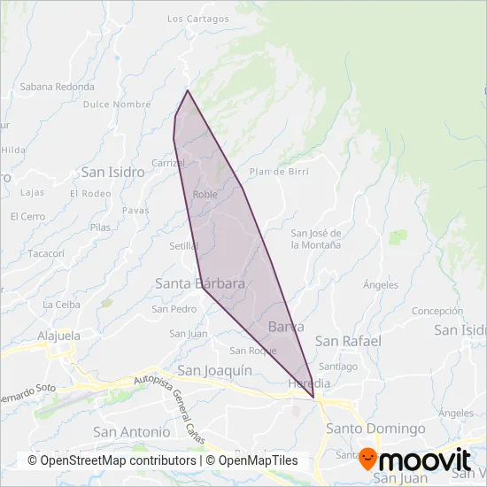 Transportes La Fortaleza LTDA coverage area map