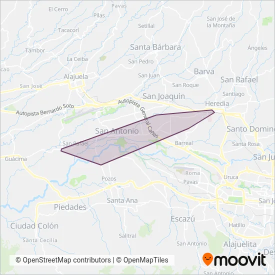 ABA coverage area map