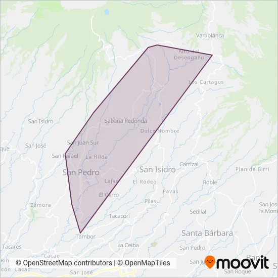 TUPSA coverage area map