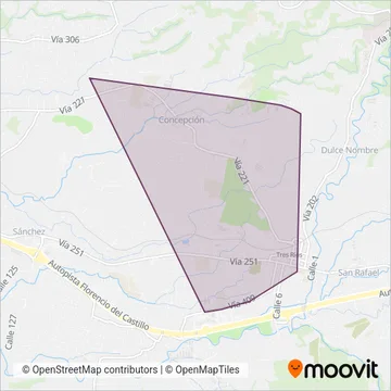 Transportes Hermanos Chacón, S.A. coverage area map