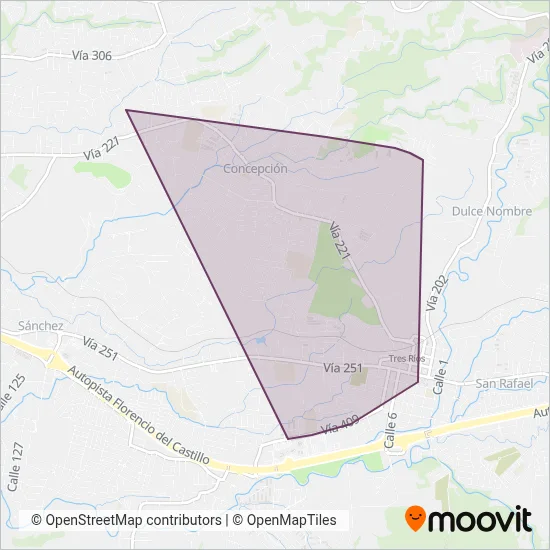 Transportes Hermanos Chacón, S.A. coverage area map