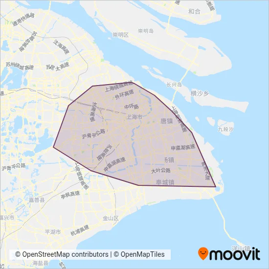 上海地铁线路的覆盖范围