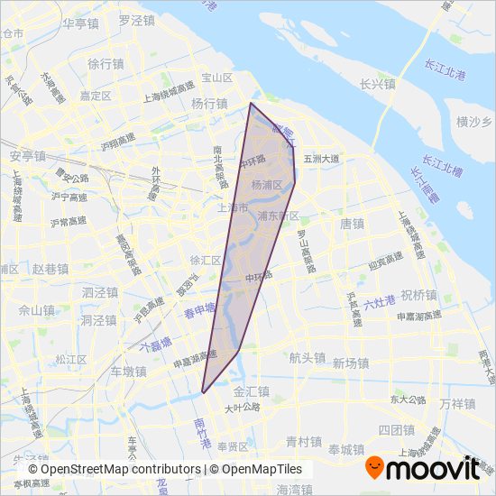 上海轮渡 coverage area map